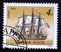 Postage stamp Magyar, Hungary, 1988, Jylland sailing ship