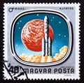 Postage stamp Magyar, Hungary, 1976, Launch of Viking Mars Spacecraft