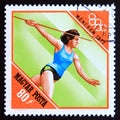 Postage stamp Magyar, Hungary 1972, Olympic games javelin throw athlete