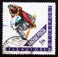 Postage stamp Magyar, Hungary, 1962, Start racing motorcycle