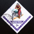 Postage stamp Magyar, Hungary, 1962, Start racing motorcycle