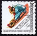 Postage stamp Magyar, Hungary, 1962, Stunt racing motorcycle