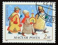 Postage stamp Magyar, Hungary, 1985, Youths caroling christmas