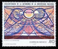 Postage stamp Mexico, 1979. Allegory of the national culture, by Alfaro Siqueiros Royalty Free Stock Photo