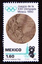 Postage stamp Mexico, 1980. Bronze Medal Summer Olympic Games 1980 Moscow