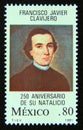 Postage stamp Mexico, 1981. Francisco Javier Clavijero Echegaray portrait Royalty Free Stock Photo