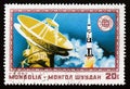 Postage stamp Mongolia, 1975. Apollo American and soviet space mission