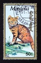 Postage stamp Mongolia, 1991. Domestic Cat Felis silvestris catus