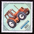 Postage stamp Mongolia, 1982, Renault TX-145-14, France tractor