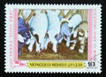 Postage stamp Mongolia 1979. Sanzhid Dairy painting