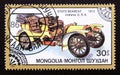 Postage stamp Mongolia, 1986. 1912 Stutz Bearcat, USA oldtimer car