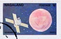 Postage stamp Nagaland, India, 1972, Mariner IX mission to mars