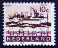 Postage stamp the Netherlands, 1963, Delta Works Royalty Free Stock Photo