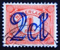 Postage stamp Netherlands, 1923, Numeral clearing issue Royalty Free Stock Photo