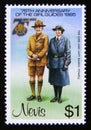 Postage stamp Nevis, 1985. Lord and Lady Baden Powell