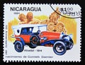 Postage stamp Nicaragua, 1984, Daimler abadal 1914