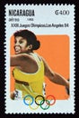 Postage stamp Nicaragua 1983, Olympic Games Discus throw
