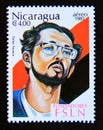 Postage stamp Nicaragua, 1983. Portrait of Carlos Fonseca