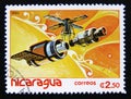 Postage stamp Nicaragua, 1982. Satellite, space vehicle