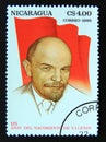 Postage stamp Nicaragua, 1985. Vladimir Lenin portrait
