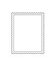 Postage stamp outline Royalty Free Stock Photo