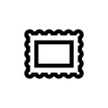 Postage stamp outline icon isolated. Vector illustration Royalty Free Stock Photo