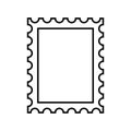 Postage stamp outline icon vector eps10. Postage stamp vector sign. Royalty Free Stock Photo