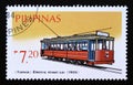 Postage stamp Philippines 1984. Electric Street Car 1905 tram