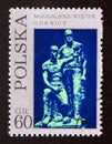 Postage stamp Poland, 1971. Miners, sculpture by Magdalena Wiecek