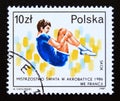 Postage stamp Poland 1987, World Championship Acrobatics, France