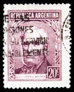 Postage stamp printed in Argentina shows Guillermo Brown (1777~1857), Famous Argentinians serie, circa 1956 Royalty Free Stock Photo