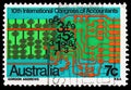 Postage stamp printed in Australia shows International Congress of Accountants, 7 c - Australian cent, serie, circa 1972