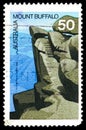 Postage stamp printed in Australia shows Mountain Buffalo, Victoria, Scenes serie, circa 1976