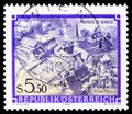 Postage stamp printed in Austria shows Priory in Saint Gerold, Monasteries and Abbeys serie, circa 1986