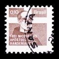 Postage stamp printed in Brazil shows Campaign against Leprosy - Frei Nicodemos, serie, circa 1975