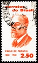 Postage stamp printed in Brazil shows Paulo de Frontin 1860-1933, engineer, Birth Centenary serie, circa 1960