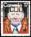 Postage stamp printed in Canada shows Aaron Roland Mosher, circa 1981 Royalty Free Stock Photo