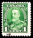 Postage stamp printed in Canada shows King George V Arch Issue, 1 ÃÂ¢ - Canadian cent, serie, circa 1930