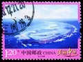 Postage stamp printed in China shows San Sha Seven Islands, Beautiful China serie, circa 2013