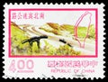 Postage stamp printed in China (Taiwan) shows Taiwan North-South motorway, Nine Major Construction Projects serie, circa 1974