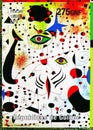 Postage stamp printed in Cinderellas shows Joan Miro 1893-1983, Ciphers and Constellations, in Love with a Woman, Guinea serie,