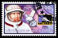 Postage stamp printed in Cote d`Ivoire shows Alexei Leonov, Famous astronauts serie, circa 2017 Royalty Free Stock Photo