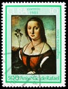 `Portrait of Maddalena Doni`, 1506, Raffael, 500th Birthday serie, circa 1983