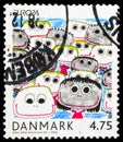 Postage stamp printed in Denmark shows Integration - From the point of view of children and the youth, Europa (C.E.P.T.) serie,