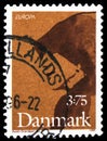 Postage stamp printed in Denmark shows Karen Blixen, Europa (C.E.P.T.) 1996 - Famous Women serie, circa 1996 Royalty Free Stock Photo