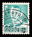 Postage stamp printed in Denmark shows King Frederik IX, serie, circa 1953