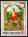 Postage stamp printed in Equatorial Guinea shows Piero della Francesca 1420-1492: The Resurrection, Easter serie, 15 Equatorial