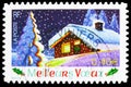 Postage stamp printed in France shows Best Wishes (self-adhesive), Celebration, serie, circa 2002