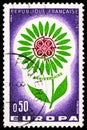 Postage stamp printed in France shows Flower, Europa (C.E.P.T.) 1964 serie, circa 1964 Royalty Free Stock Photo