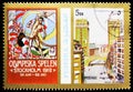 Postage stamp printed in Fujairah (United Arab Emirates) shows Stockholm 1912; City view, History of the Olympic Games: Posters